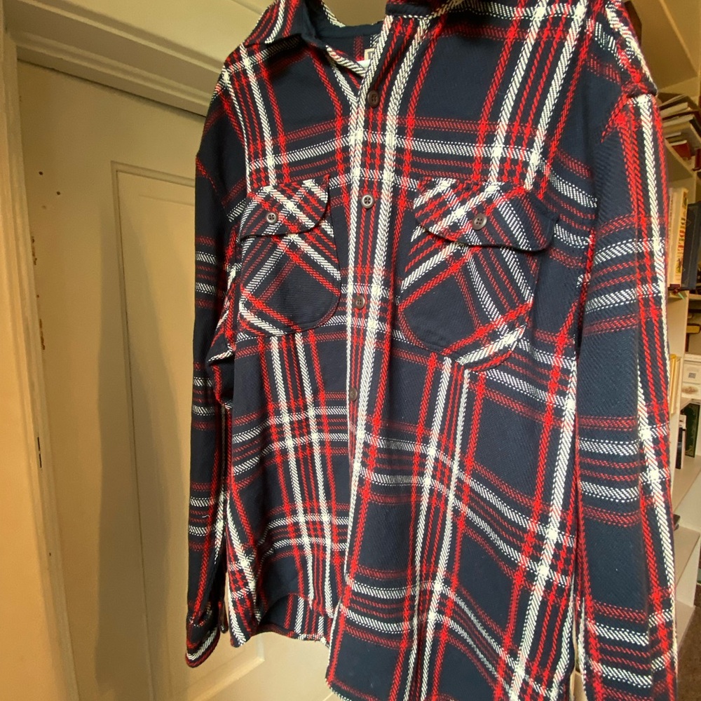 Duluth Trading Co Red and Blue Plaid Shirt
